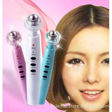 face beauty Eyes pen wrinkle remove pen with LED light massager Relieves dark circles and puffiness under eyes for Wrinkle
